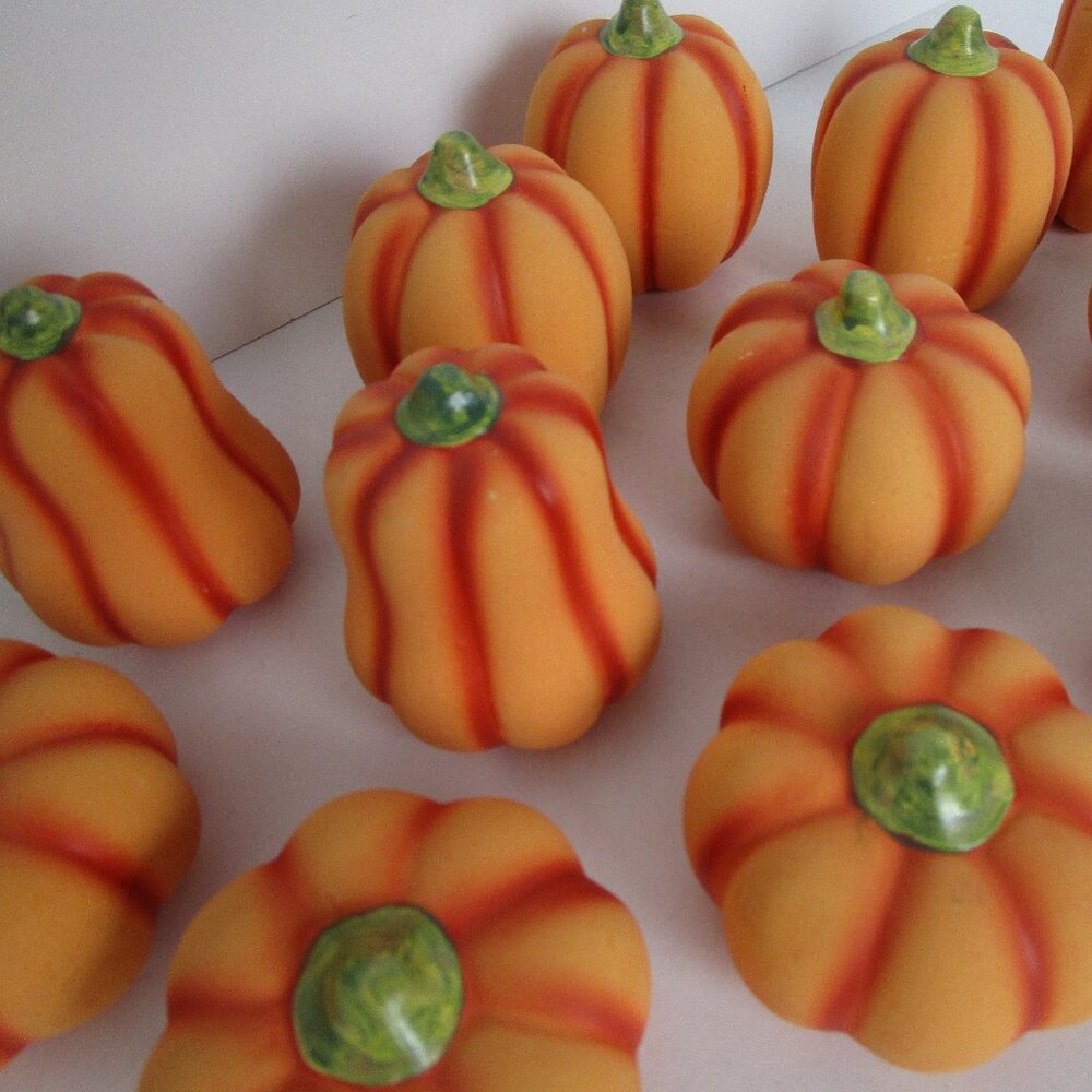 lot of bisque ceramic pumpkins